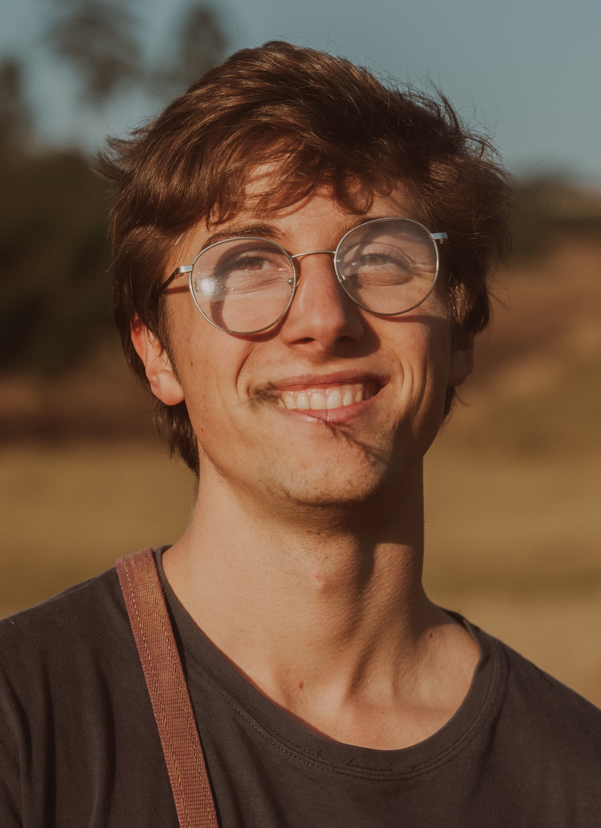 Portrait of Luke Tornare, filmmaker, outdoors near Aspen